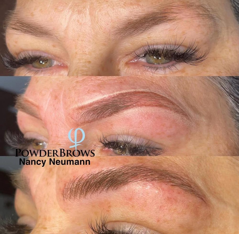 Powder Brows im Vorher-Nachher-Vergleich
