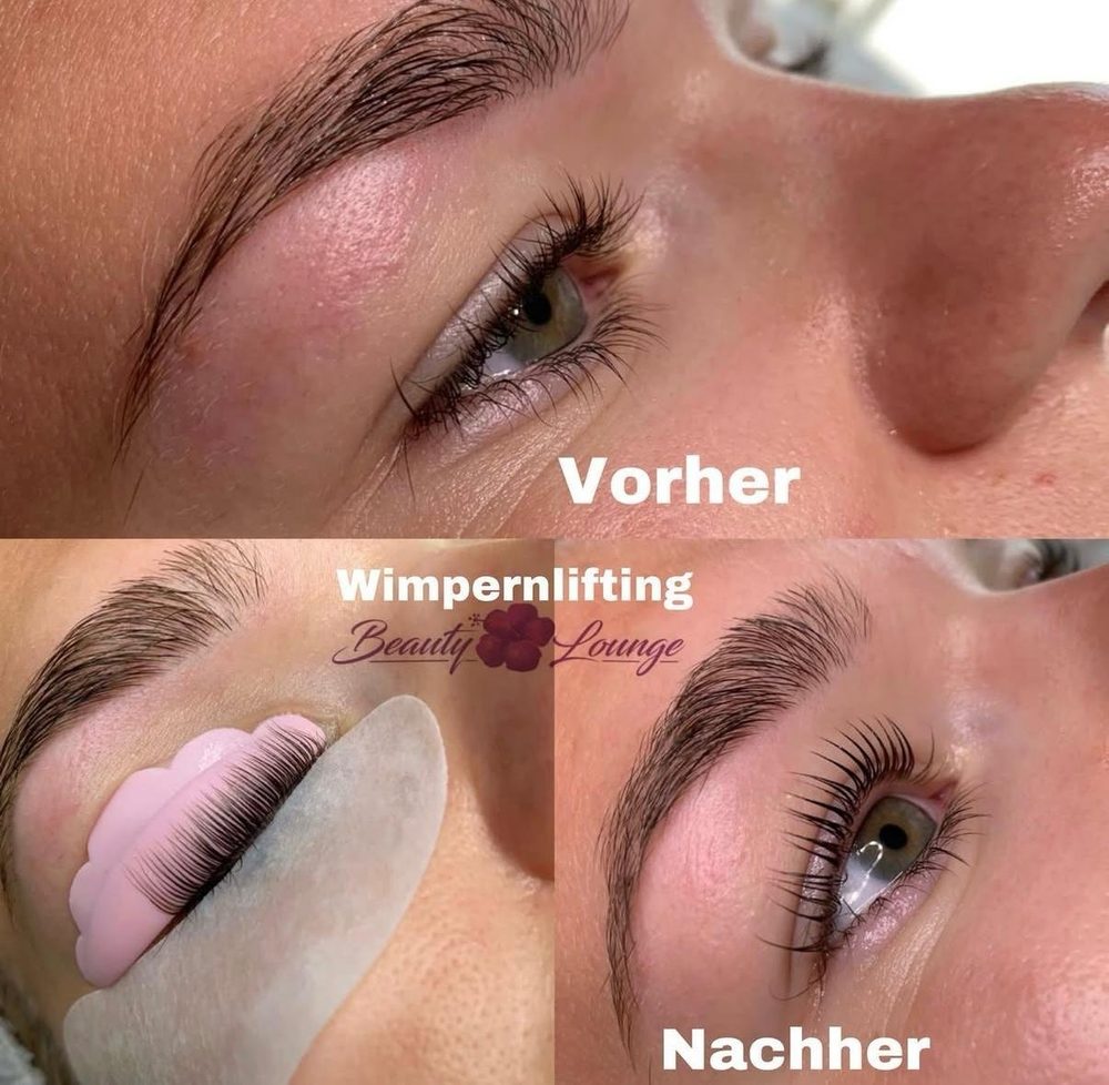Wimpernlifting im Vorher-Nachher-Vergleich